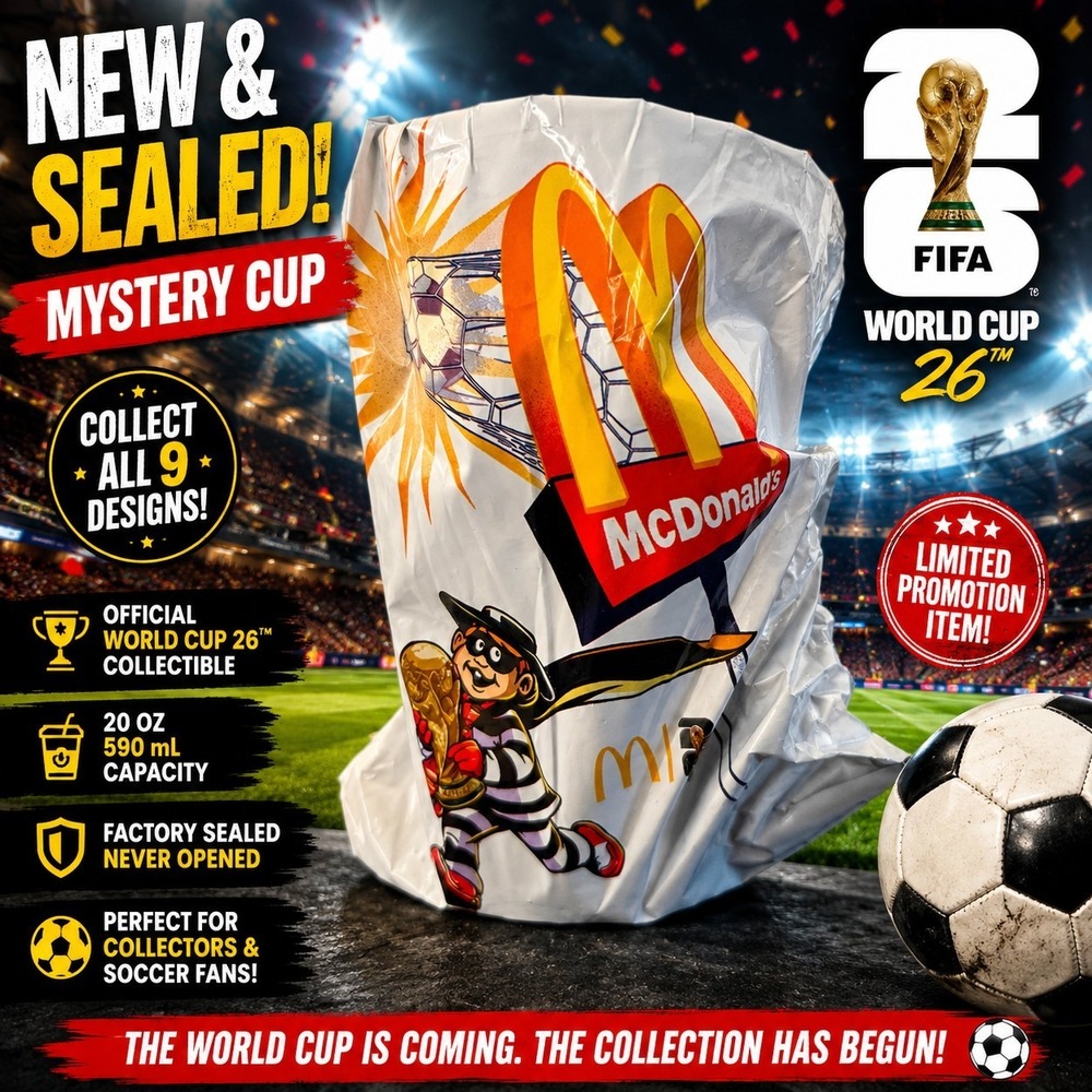 McDonald's FIFA World Cup 26 Collectible Cup 20 oz NEW SEALED Mystery Cup 2026